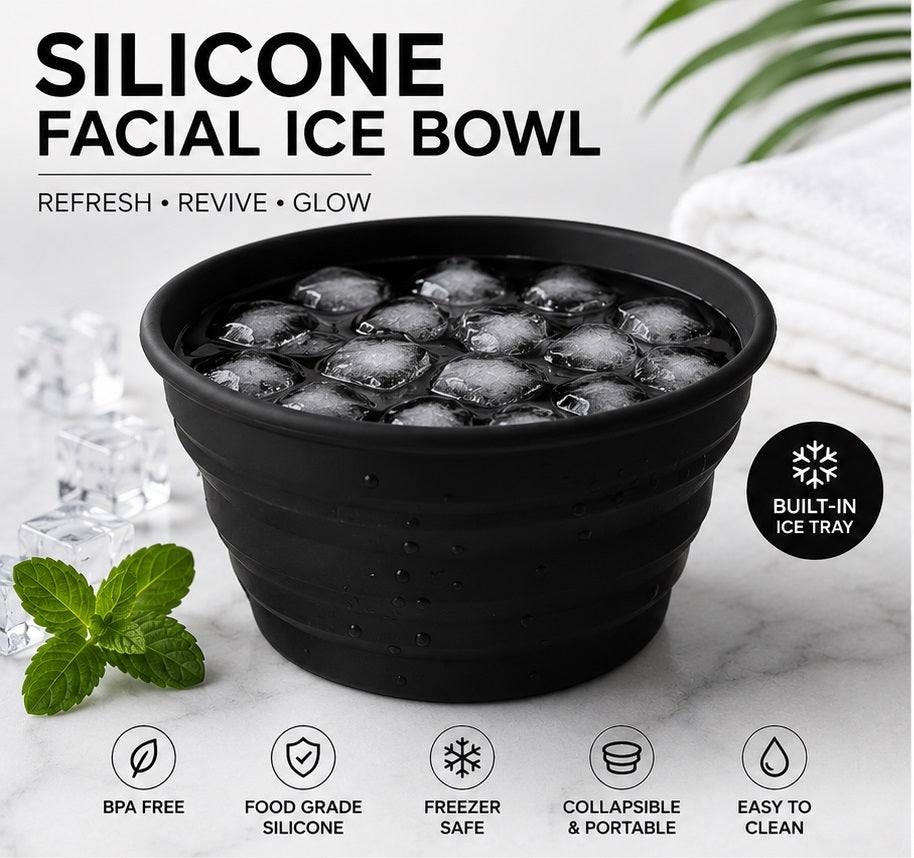 Silicone Facial Ice Bowl – Reusable Ice Face Bath Bowl for Skincare