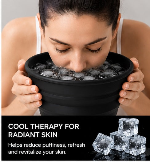 Silicone Facial Ice Bowl – Reusable Ice Face Bath Bowl for Skincare