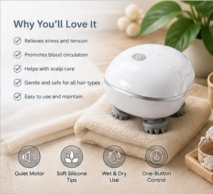 Electric Scalp Massager – Waterproof Rechargeable Head & Body Massager