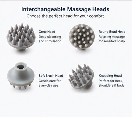 Electric Scalp Massager – Waterproof Rechargeable Head & Body Massager