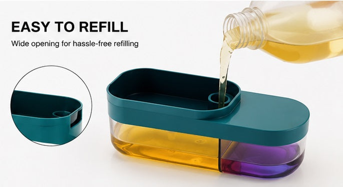 3-in-1 Soap Pump Dispenser with Sponge Holder | Kitchen Sink Organizer